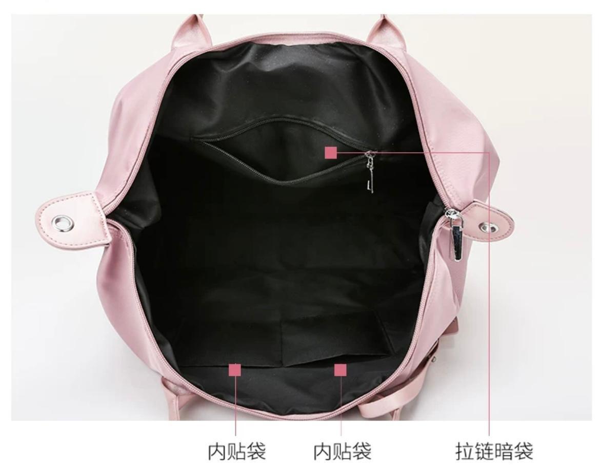 卡其色【贈肩帶】 大容量手袋 防水短途旅行袋,可以手挽/ 側揹